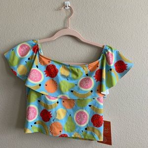 Kortni Jeane Ruffled Around Swim Top